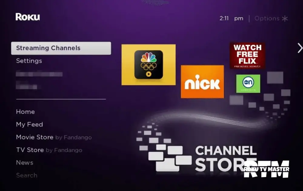 NFL, TV App, Roku Channel Store