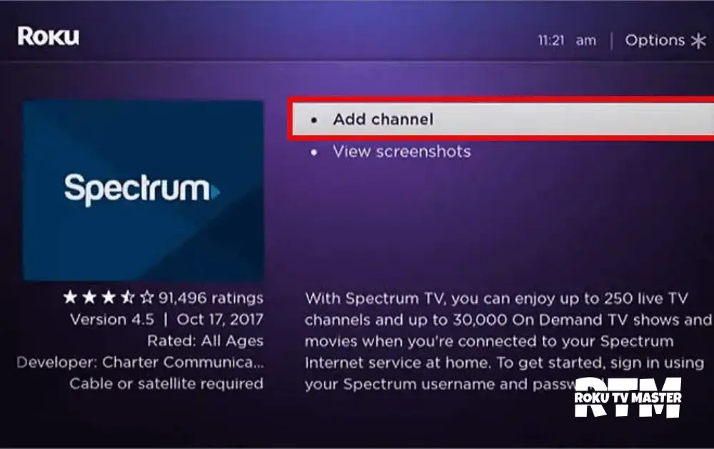 spectrum-app-on-roku-not-working