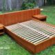 double wooden bed frame