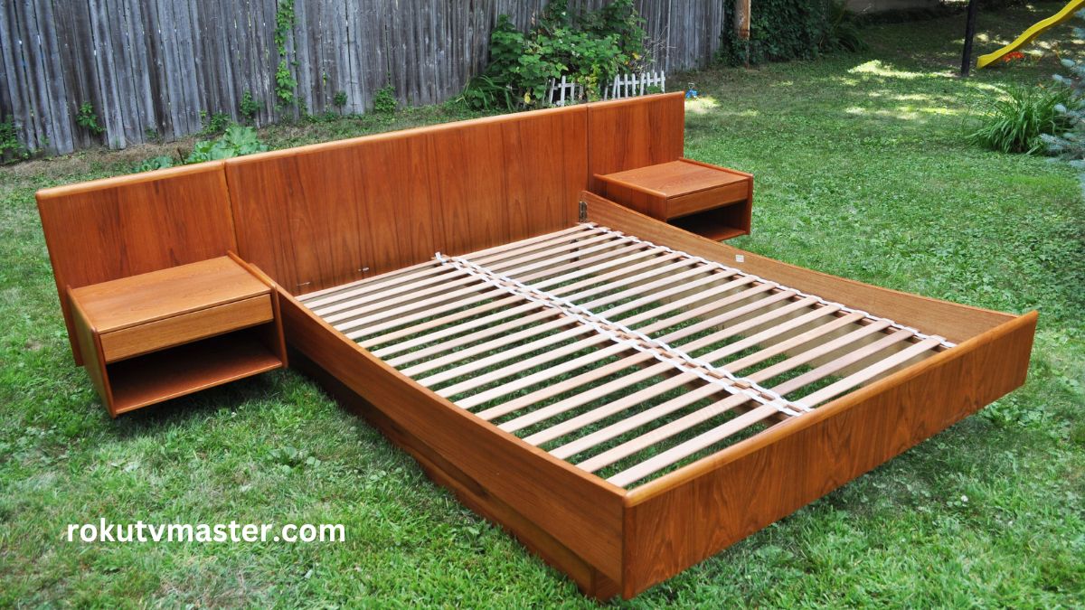 double wooden bed frame